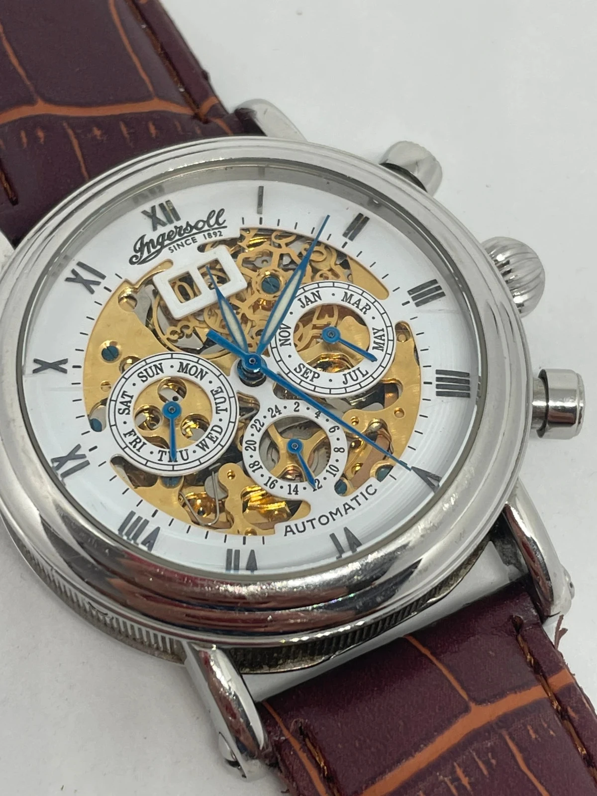 Relógio Ingersoll automático skeleton edição limitada – calendário 24 h, mês e dia – photo 7